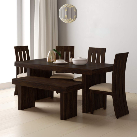 6 seater bench online dining table